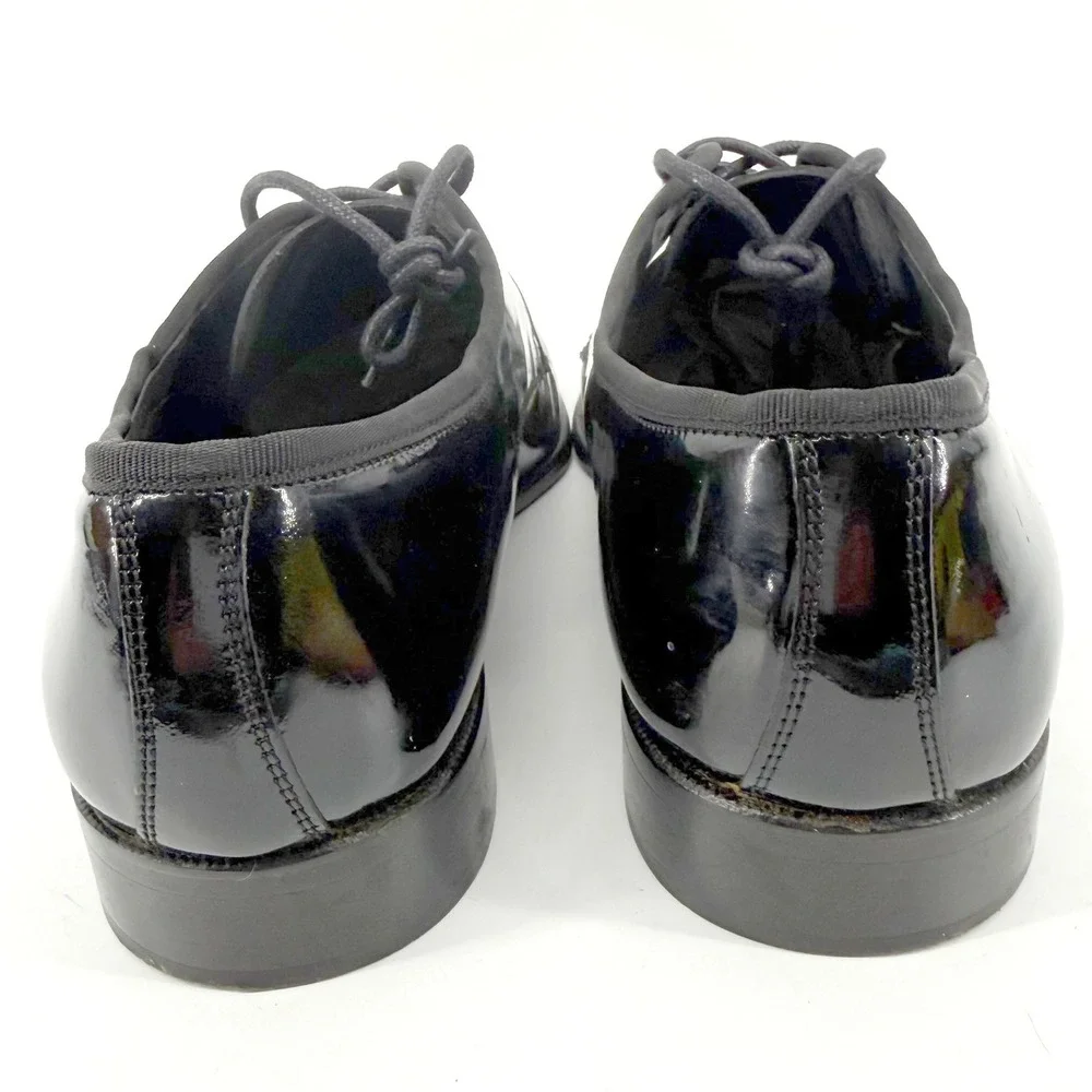Vito Rufolo Dress Shoes Tuxedo Mens 9 Black Patent Leather Made in Italy Derby